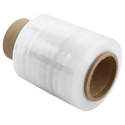 Abbildung von TECPO Stretchfolie 100mm x 150m 23my transparent, elastisch und reißfeste Verpackungsfolie, Wickelfolie, Handstretchfolie, Palettenfolie für Umzug Transport gegen Feuchtigkeit, Schmutz Staub