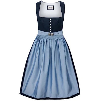 Abbildung von Stockerpoint Damen Dirndl Sieglinde Kleid für besondere Anlässe, Nachtblau, 46