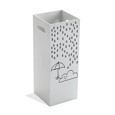 Abbildung von Versa Clouds Schirmständer für Eingang, Raum oder Halle, moderner Schirmhalter, Maßnahmen (H x L B) 53 21 cm, MDF Holz, Farbe: Weiß und grau