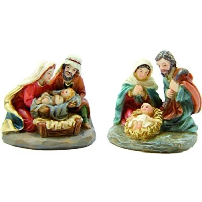 Abbildung von Unbekannt Krippenblock Heilige Familie 2tlg. Set Höhe 3,2cm