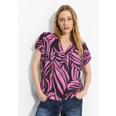 Abbildung von Cecil Print Bluse Bluse, Damen, Größe: Large, Pink