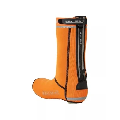 Abbildung von SEALSKINZ Caston Rad Überschuhe, unisex, Allwetter, mit offener Sohle, orange, Größe L