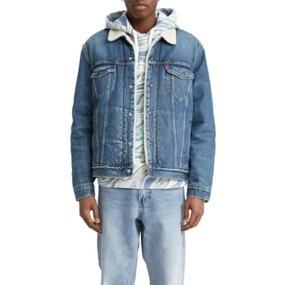Abbildung von Levi&#039;s TYPE 3 sherpa trucker Jeansjacke, Herren, Größe: XL, Fable