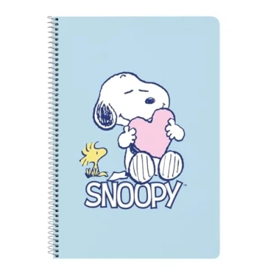 Abbildung von SNOOPY Love Notizbuch, 80 Blatt, Hardcover, 1Design, ideal für Kinder verschiedener Altersgruppen, bequem und vielseitig, Qualität Beständigkeit, 21,5 x 1 31 cm, hellblau, M, Casual