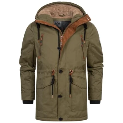 Abbildung von Indicode Jeans Winter Ingillespie Winterjacke, Herren, Größe: Large, Army