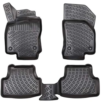 Abbildung von Elmasline Design 3D Gummimatten Set für SEAT Leon I Baujahr 1999 2006 Extra hoher 5cm Rand