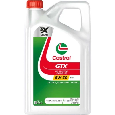 Abbildung von Castrol GTX RN17 5W 30 5l Motoröl 15CC30 BMW: 3 Touring, X5, Cabrio, MERCEDES BENZ: Vito Bus, G Klasse SUV, E T modell, OPEL: Zafira B