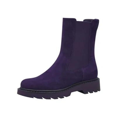 Abbildung von Tamaris Damen Chelsea Leder bequem; PURPLE, EU 37