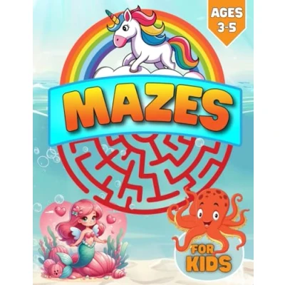 Abbildung von Mazes for Kids Ages 3 5: 101 Fun and Easy with Solutions An Activity Book Toddlers Children Featuring Adventures, Games, Puzzles, Problem Solving