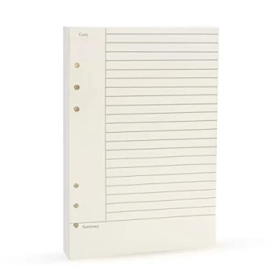 Abbildung von A5 6 Ring Binder Refill Paper, 2023 Planner Inserts for Filofax hole binders,45 sheets(90pages) per pack, refills with line, Harphia(A5 5.59 x 8.27&#039;&#039;,Cornell)