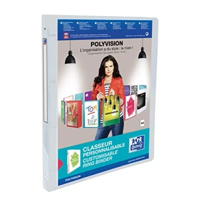 Abbildung von Oxford Ringbuch A4, polyvision, 4 Ringe, 2 cm Rücken, transparent, 1 Stück