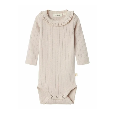 Abbildung von Lil&#039; Atelier Langarm Body für Kinder, Größe: 56, Gray morn