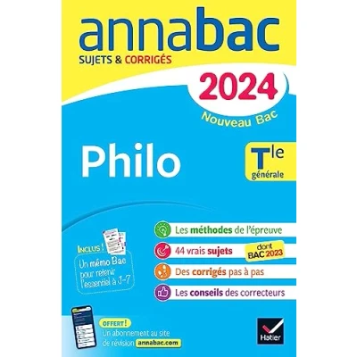 Abbildung von Annales du bac Annabac 2024 : Philo Tle generale