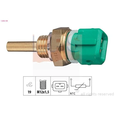 Abbildung von EPS 1.830.149 Kühlmitteltemperatursensor Made in Italy OE Equivalent grün CITROËN: Berlingo / First I, Saxo Schrägheck, XM I Schrägheck