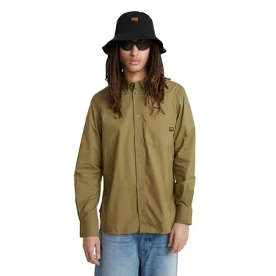 Abbildung von G Star ONE Regular Shirt Hemd, Herren, Größe: Large, Smoke olive