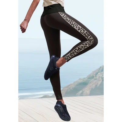 Abbildung von LASCANA ACTIVE Leggings Einsätze mit Leopardenmuster an den Beinen