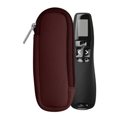 Abbildung von kwmobile Tasche für Universal Laser Pointer Neopren Hülle Laserpointer in Brombeere Case mit Reißverschluss 14,5 x 5 cm Innenmaße