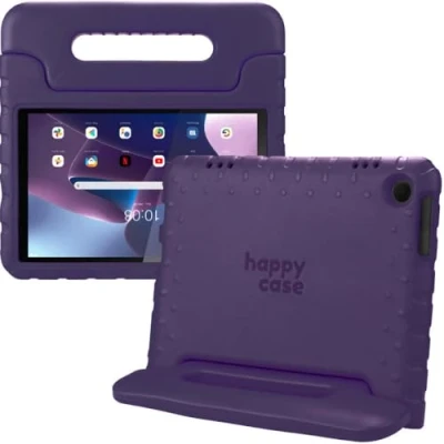 Abbildung von HappyCase Kinder Tablet Hülle Geeignet für Lenovo Tab M10 Gen 3 (10.1) Kinderfreundliche Schutzhülle Kinderhülle mit Griff und Ständer Lila