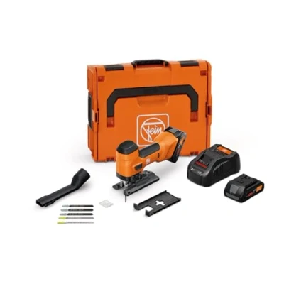 Abbildung von Fein F IRON Jig 26 AS Set 2 x 4 Ah (Abmessungen: 250 174 79 mm, Gewicht: 2,10 g, 18 V Lithium Ionen Akku, Akkusäge) 71360562000