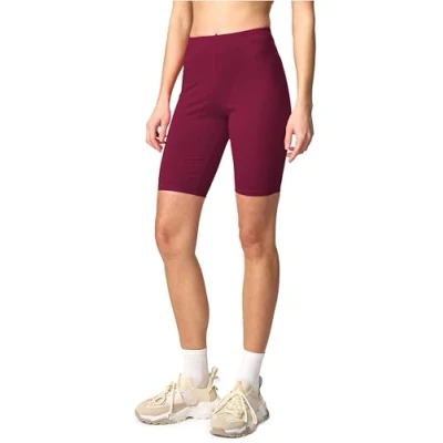 Abbildung von Merry Style Damen Sport Leggings kurz Sportleggings Radlerhose Sporthose aus Baumwolle MS10 200 (Weinrot, S)