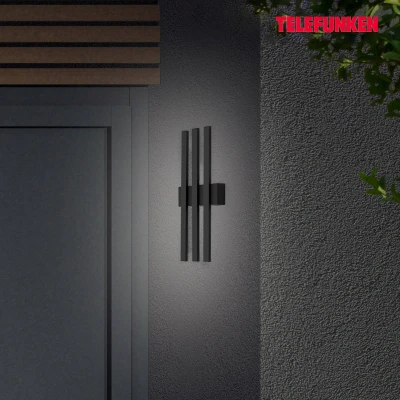 Abbildung von Telefunken Außen Wandleuchte Außenwandleuchte GRAZ, Wand Außenleuchte IP44 4000K 1170lm 12W 37x15,5cm