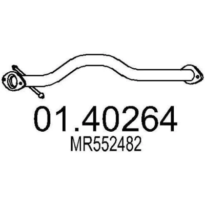 Abbildung von MTS 01.40264 Abgasrohr 815 vorne für Mittelschalldämpfer MITSUBISHI: L200 III Pickup