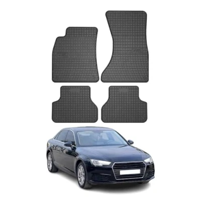 Abbildung von OMAC Gummi Fußmatten kompatibel mit Audi A4 Limo Avant Allroad B9 2016 2024 Schwarz 4X