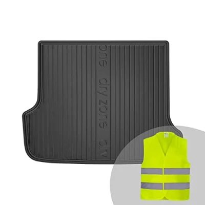 Abbildung von FROGUM DryZone Gummimatte Ganzjährige Praktische Auto Kofferraummatte Kofferraumwanne passend für Volvo V70 II 2000 2007, XC70 I 2007 Hohe Kante Robust und langlebig