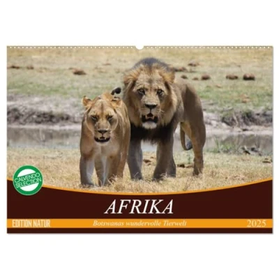 Abbildung von Afrika. Botswanas wundervolle Tierwelt (Wandkalender 2025 DIN A2 quer), CALVENDO Monatskalender