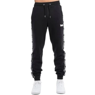Abbildung von Lonsdale Jogging Schmale Passform Tenston Jogginghose, Herren, Größe: Small, Black white