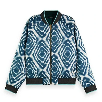 Abbildung von Scotch &amp; Soda Damen Reversible Bomber Jacket Bomberjacke, Disco tie dye Bottle Green, M
