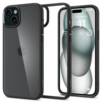 Abbildung von Spigen Ultra Hybrid TPU Back Cover Schwarz Apple iPhone 15 Plus