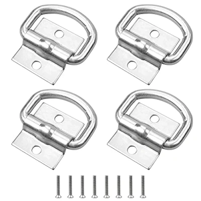 Abbildung von D Ring Zurrösen 4 STK Ladung Anker Lashing Ringe strapazierfähige mit 8Pcs Schrauben für Ladungssicherung in Anhänger LKW Boot Autos Kayak
