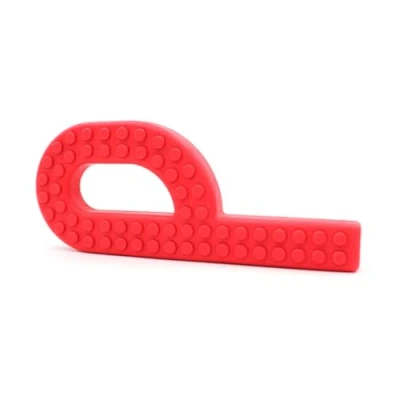 Abbildung von ARK Grabber Brick innovative Kauhilfe mit Ziegelstein Struktur, schadstofffrei, in 3 Härtegraden, sensorische Unterstützung für Kinder und Erwachsene, ergonomisches Design (weich, rot)