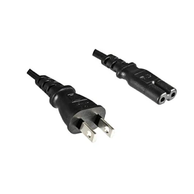 Abbildung von DINIC Stromkabel Netzkabel für Japan Typ A auf C7 (1,80m, schwarz)