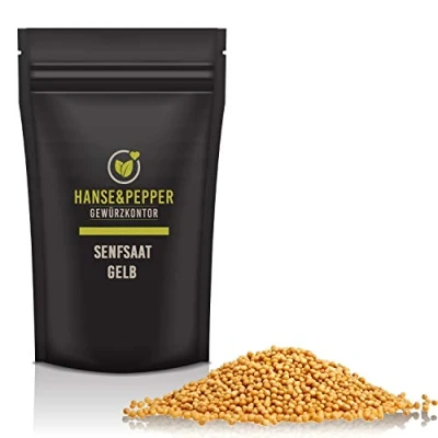 Abbildung von 500g Senfsaat gelb Top 1A Aromatisch natürlich vom Hanse&amp;Pepper Gewürzkontor Gourmet Serie
