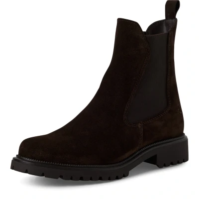 Abbildung von Tamaris Chelseaboots, Blockabsatz, Businessschuh, Schlupfboots mit Stretcheinsätzen