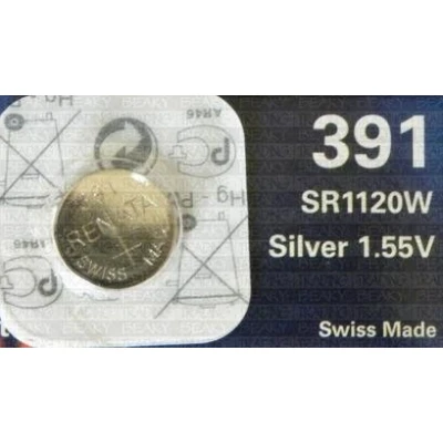 Abbildung von Renata 391 SR1120W Silberoxid Uhrenbatterie, 1,55 V, Blisterverpackung