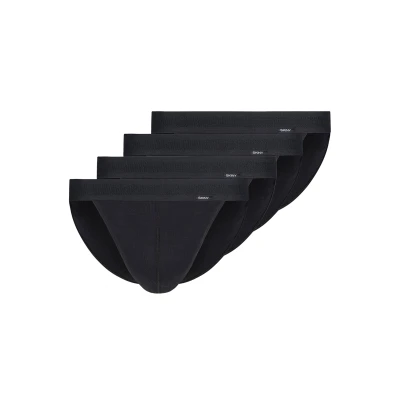 Abbildung von Skiny Herren Slips 4ER PACK Brasil BRIEFS, UNTERWÄSCHE SET, Cotton Stretch Slip, Herren, Größe: Large, Schwarz