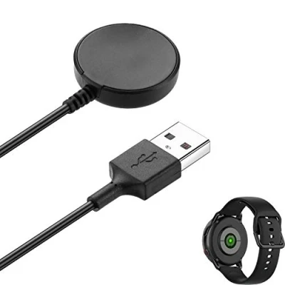 Abbildung von Ladestation Kompatibel mit Samsung Galaxy Watch Active 2 40mm 44mm/Galaxy 3 41mm 45mm/Galaxy 4 /watch4 classic Ladekabel Ladegerät Ständer (Black 1)