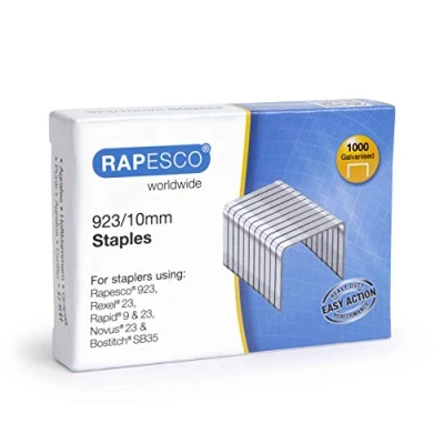 Abbildung von Rapesco 1237 923/10mm, Typ 23 verzinkte Heftklammern, 1000 Stück