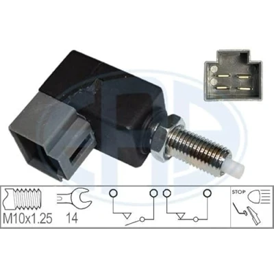 Abbildung von ERA 330043 Bremslichtschalter mechanisch M10 x 1,25 4 HYUNDAI: Coupe II, SANTA FE 2, i30 I Schrägheck, KIA: cee‘d Sportage III
