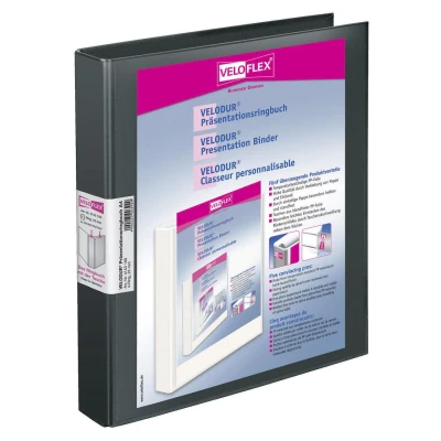 Abbildung von VELOFLEX Präsentationsringbücher 4 Ringe DIN A4 cm schwarz