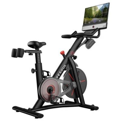 Abbildung von Yesoul G1M Max Heimtrainer Ergometer, Leises Indoor Fitnessbike für Kardio Training mit 21,5&quot; FHD Bildschirm, Magnetischem Widerstand, 30 W Vierfach Lautsprecher 360 Sound &amp; Unbegrenztem Streaming