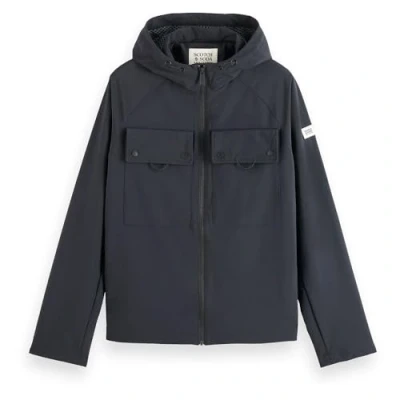 Abbildung von Scotch &amp; Soda Men&#039;s Utility Hooded Softshell Jacket Anorak, Black 0008, XXL