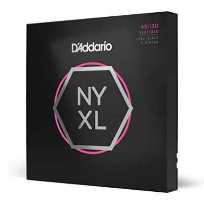 Abbildung von D&#039;Addario E Bass Gitarrensaiten Saiten Bassgitarre Strings Guitar NYXL45130 Nickel Wound Gitarre (5 Saite, Regular Light, 45 130, Long Scale)