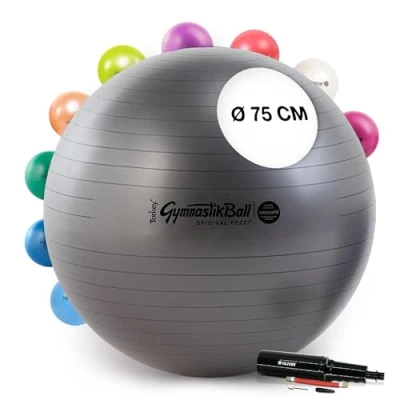 Abbildung von PEZZI Original Pezziball MAXAFE 75 cm m. Pumpe anthrazit Gymnastikball
