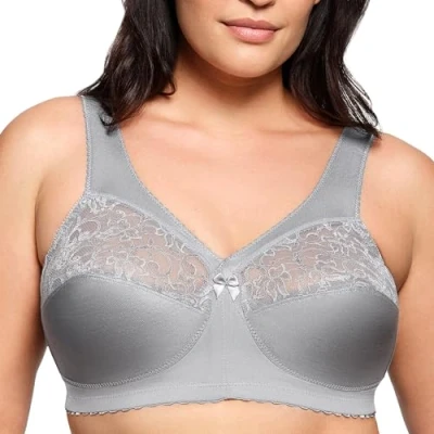 Abbildung von Glamorise Magic Lift Soft Cup, Übergröße, mit Schulter Komfort,Grau,85D