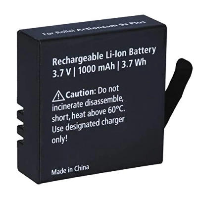 Abbildung von Rollei Akku Zusatz Actioncam 8s 9s Plus, Ersatzakku mit 1000 mAh Kapazität Lithium Ionen, Schwarz