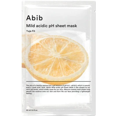 Abbildung von Abib MILD Acidic PH Sheet MASK YUJA FIT Gesichtsmaske, Größe: 30 ml,
